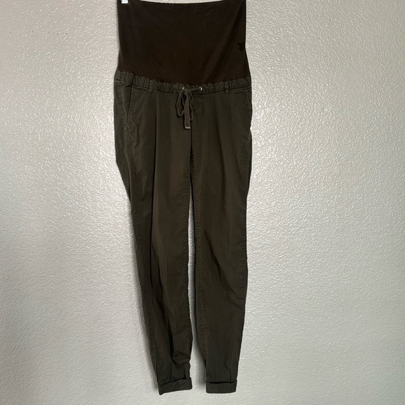 H&M Mama Green Slim Cargo Pants Size 4 - Picture 1 of 5